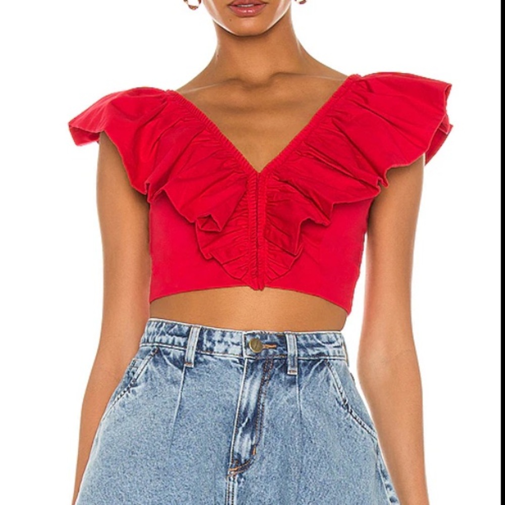 IORANE ruffles crop top